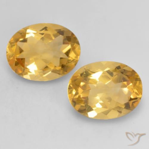 3.26 ct Yellow Citrine, 9.1 x 7.1 mm Oval Cut From Brazil, Photo A
