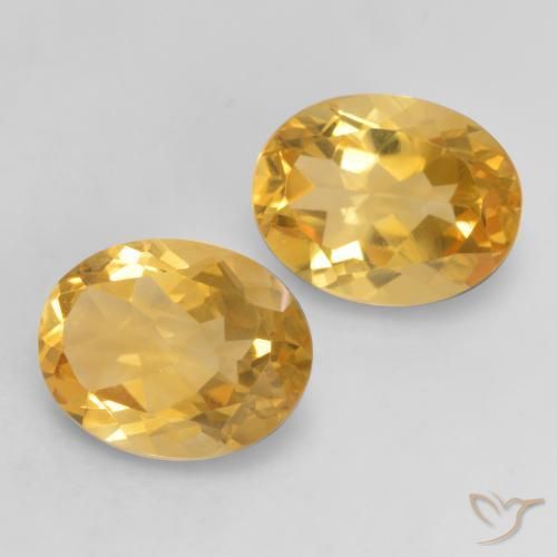 3.26 ctw Golden Citrine Stones, Natural Citrine in Oval Facet Shape for Sale