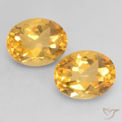 3.78ctw Natural Golden Orange Citrine, Oval, VVS-VS