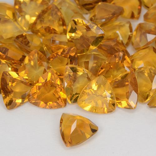 Citrine Gemstones in 6 x 6 mm (calibrated) Size for Sale, Citrine Stones in Dark Orange-Gold Color