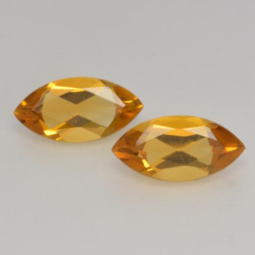 Honey Orange Citrine Gem - 0.4ct Marquise Facet (ID: 537875)