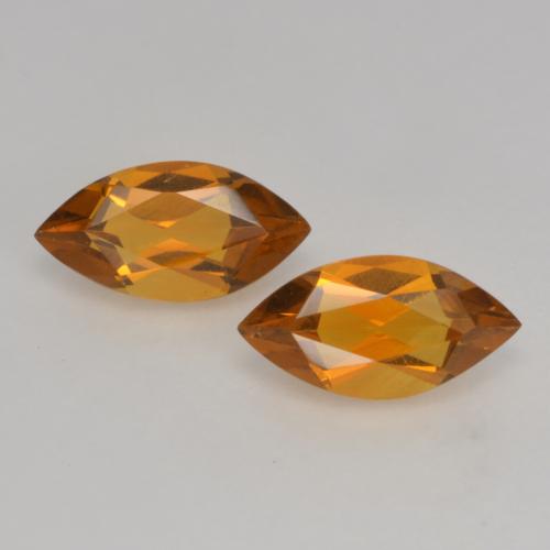 Golden-Brown Citrine Gem - 0.5ct Marquise Facet (ID: 537876)