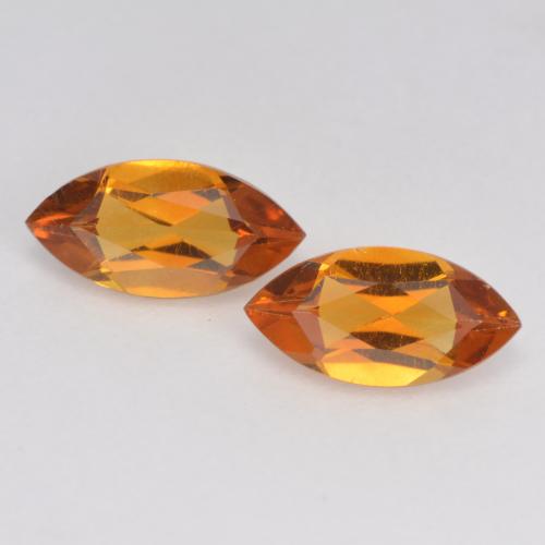 Brownish Orange Citrine Gem - 0.4ct Marquise Facet (ID: 538083)