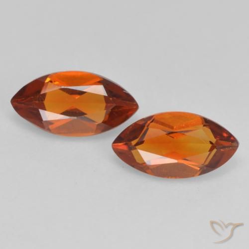 0.98 ct Orange Citrine, 8 x 4.2 mm Marquise Cut From Brazil, Photo A