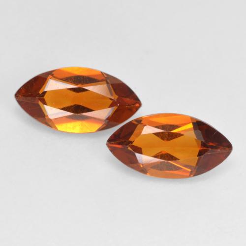 Medium Orange Citrine Gem - 0.5ct Marquise Facet (ID: 538089)