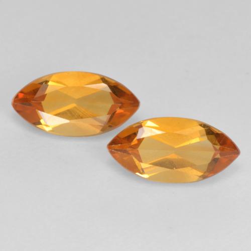 Оранжево-коричневый Цитрин Камень - 0.5ct Фасетная Маркиза (ID: 538091)