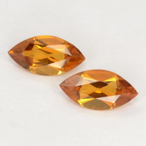 Bright Orange Citrine Gem - 0.5ct Marquise Facet (ID: 538190)