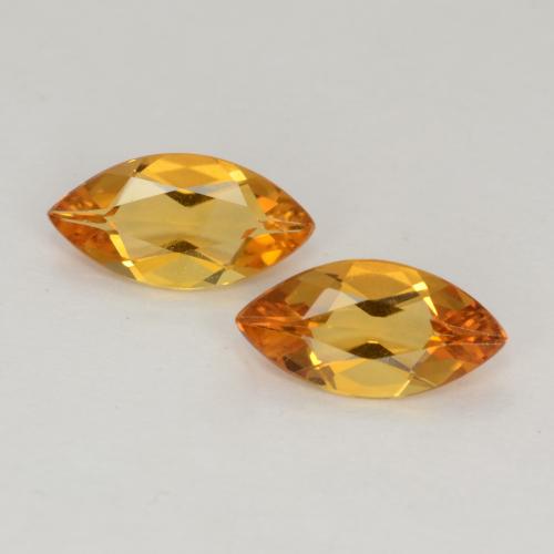 Dorado naranja intenso Citrina Gema - 0.4ct Forma marquesa (ID: 538295)