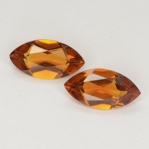 Medium Orange Citrine Gem - 0.5ct Marquise Facet (ID: 538297)