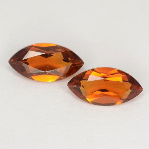 Medium Orange Citrine Gem - 0.5ct Marquise Facet (ID: 538300)