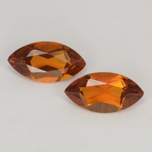 Medium Orange Citrine Gem - 0.5ct Marquise Facet (ID: 538302)