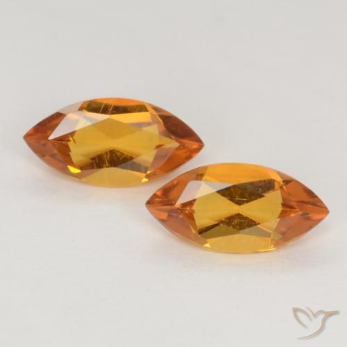 0.93 ct Yellow Citrine, 8.2 x 4.1 mm Marquise Cut From Brazil, Photo A