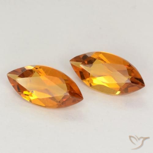 0.93 ctw Golden Citrine Stones, Natural Citrine in Marquise Facet Shape for Sale