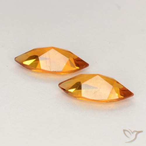 Citrine Gemstones in 8.2 x 4.1 mm Size for Sale, Citrine Stones in Dark Orange Color