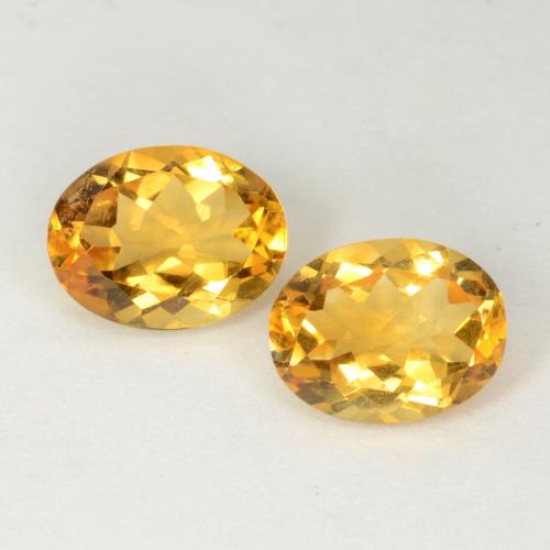 Deep Golden Orange Цитрин Камень - 1.5ct Фасетный Овал (ID: 539040)