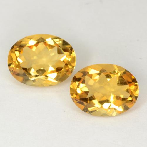 Golden Orange Citrine Gem - 1.6ct Oval Facet (ID: 539041)