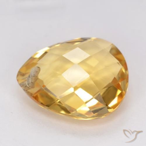 Citrine Gemstone in 12 x 10 mm (calibrated) Size for Sale, Citrine Stone in Medium Golden Color