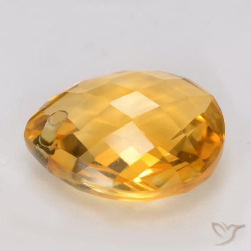 Citrine Gemstone in 12 x 10 mm (calibrated) Size for Sale, Citrine Stone in Orange-Gold Color