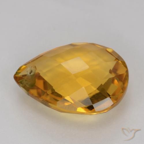Citrine Gemstone in 12 x 10 mm (calibrated) Size for Sale, Citrine Stone in Dark Golden Color
