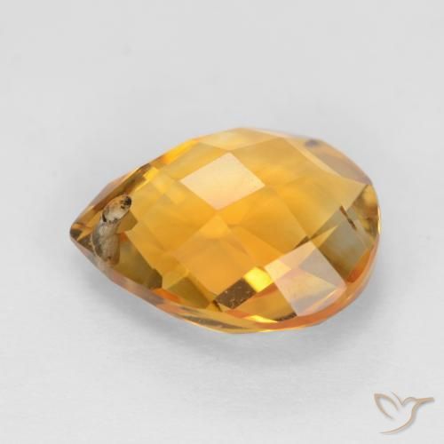 Citrine Gemstone in 12 x 10 mm (calibrated) Size for Sale, Citrine Stone in Orange-Gold Color