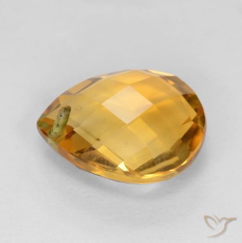 Citrine Gemstone in 12 x 10 mm (calibrated) Size for Sale, Citrine Stone in Deep Golden Orange Color