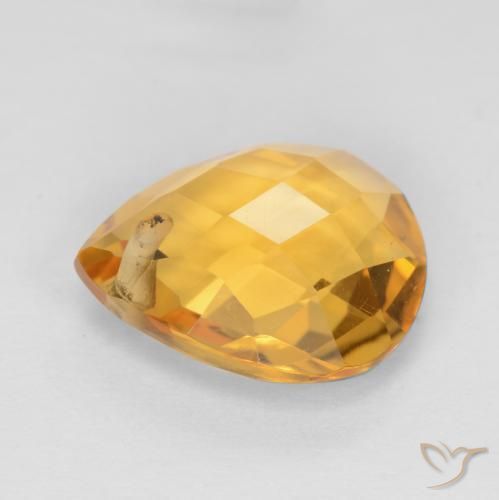 Citrine Gemstone in 12 x 10 mm (calibrated) Size for Sale, Citrine Stone in Deep Golden Orange Color