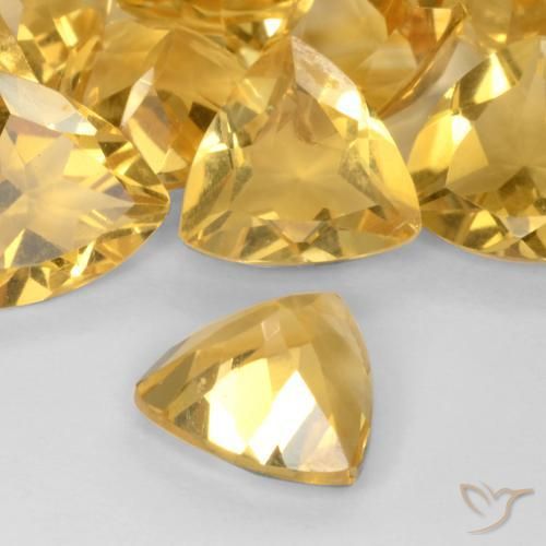 Citrine Gemstones in 8 x 8 mm (calibrated) Size for Sale, Citrine Stones in Deep Gold Color