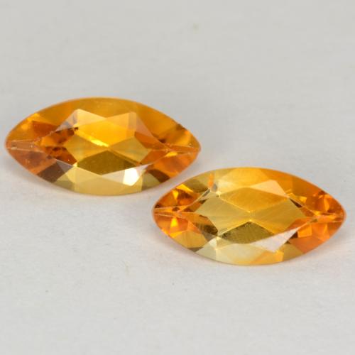 Dorado naranja Citrina Gema - 0.4ct Forma marquesa (ID: 541079)