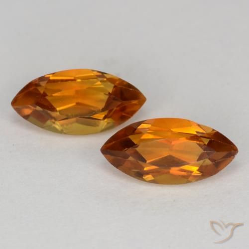 1.27ctw Natural Medium Orange Citrine, Marquise, VS