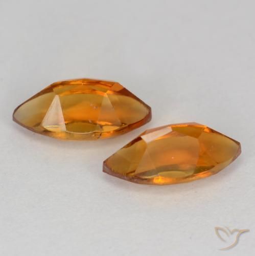 Citrine Gemstones in 8 x 4 mm (calibrated) Size for Sale, Citrine Stones in Medium Orange Color