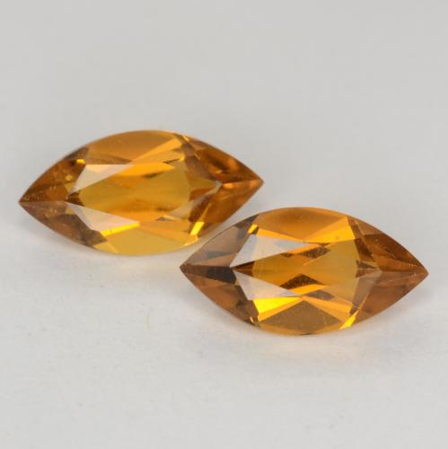 Orange Brown Citrine Gem - 0.5ct Marquise Facet (ID: 541231)