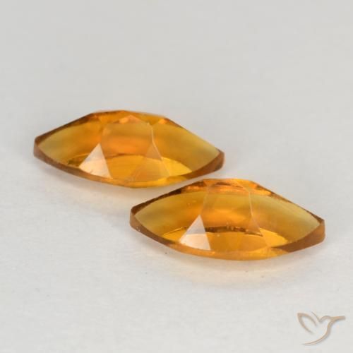 Citrine Gemstones in 7.9 x 4 mm Size for Sale, Citrine Stones in Medium Orange Color