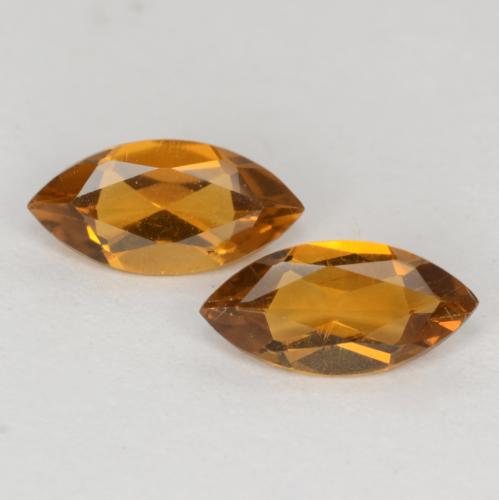Medium Orange Citrine Gem - 0.4ct Marquise Facet (ID: 541245)
