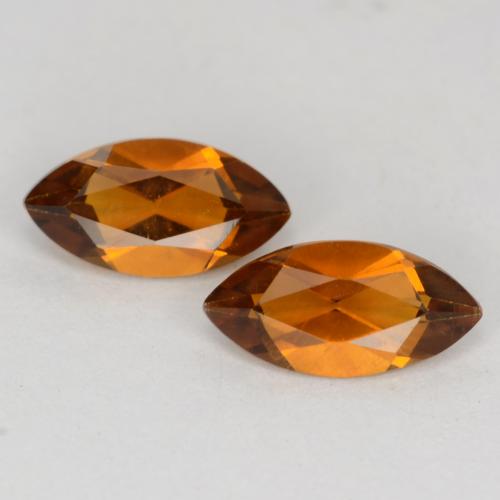 Medium Orange Citrine Gem - 0.5ct Marquise Facet (ID: 541247)