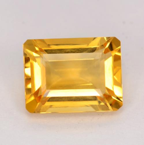 Золотисто-оранжевый Цитрин Камень - 1.5ct Фасетный Октагон (ID: 541530)
