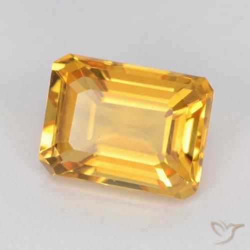 1.44 ct Golden Citrine Stone, Natural Citrine in Octagon Facet Shape for Sale