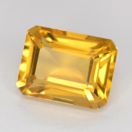 1.65 ct Golden Citrine Stone, Natural Citrine in Octagon Facet Shape for Sale