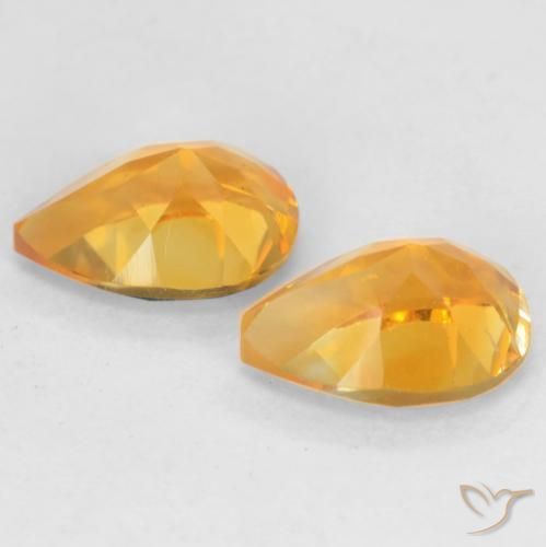 Citrine Gemstones in 7 x 5 mm (calibrated) Size for Sale, Citrine Stones in Deep Orange-Gold Color
