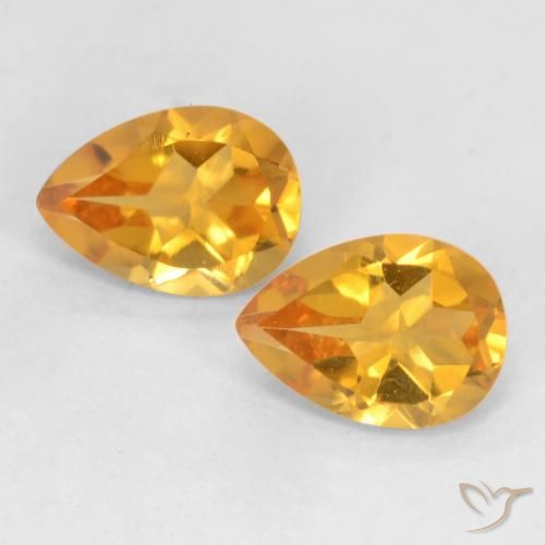 1.33ctw Natural Dark Golden Citrine, Pear Shape, VVS-VS