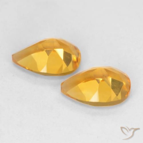 Citrine Gemstones in 7 x 5 mm (calibrated) Size for Sale, Citrine Stones in Dark Golden Color