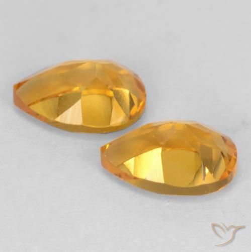 Citrine Gemstones in 7 x 5 mm (calibrated) Size for Sale, Citrine Stones in Deep Golden Orange Color
