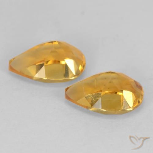 Citrine Gemstones in 7 x 5 mm (calibrated) Size for Sale, Citrine Stones in Dark Golden Color
