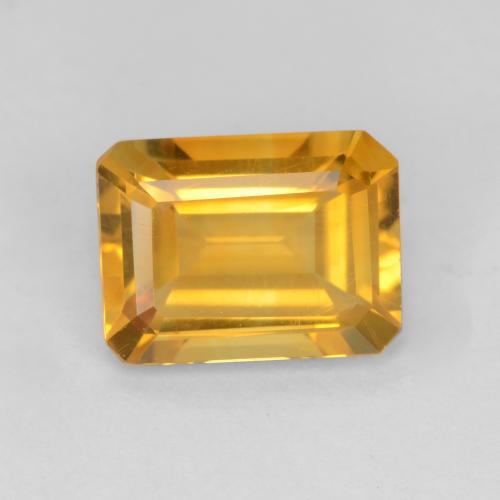 Dark Golden Цитрин Камень - 1.2ct Фасетный Октагон (ID: 542797)