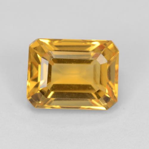 Deep Golden Orange Citrine Gem - 1.7ct Octagon Facet (ID: 542919)