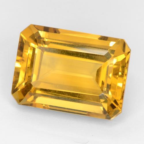 16.12 ct Golden Citrine Stone, Natural Citrine in Octagon Facet Shape for Sale