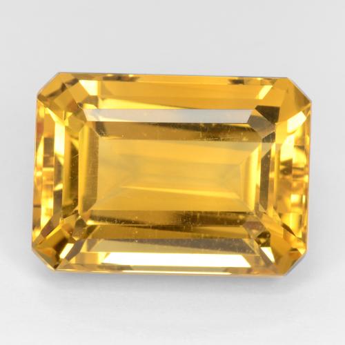 Deep Golden Orange Citrine Gem - 17.5ct Octagon Facet (ID: 543683)