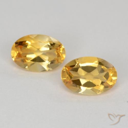 0.80ctw Natural Golden Orange Citrine, Oval, VS