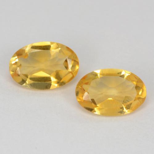 Golden Citrine Gem - 0.4ct Oval Facet (ID: 543711)