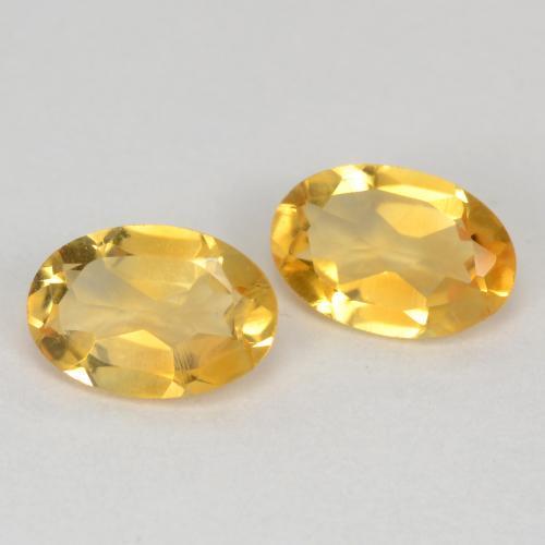 0.77 ctw Golden Citrine Stones, Natural Citrine in Oval Facet Shape for Sale