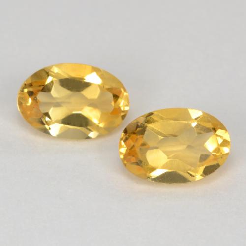 Золотисто-оранжевый Цитрин Камень - 0.4ct Фасетный Овал (ID: 543712)